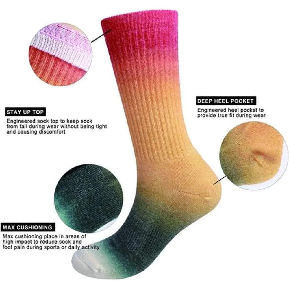 4 Pack Women's Merino Wool Outdoor Hiking Trail Crew Sock